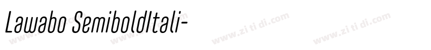 Lawabo SemiboldItali字体转换